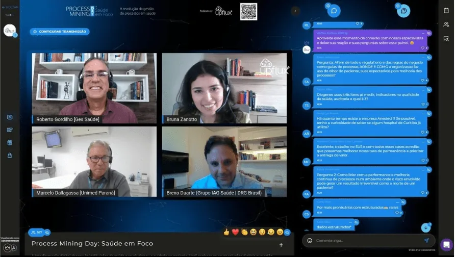 Quarto painel do Process Mining Day: Saúde em Foco. Valor em Saúde: Eficiência e qualidade na jornada do paciente