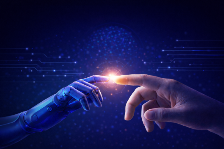 Ambiente corporativo mostrando aplicação de IA em procurement com análise de dados e automação de processos de compras